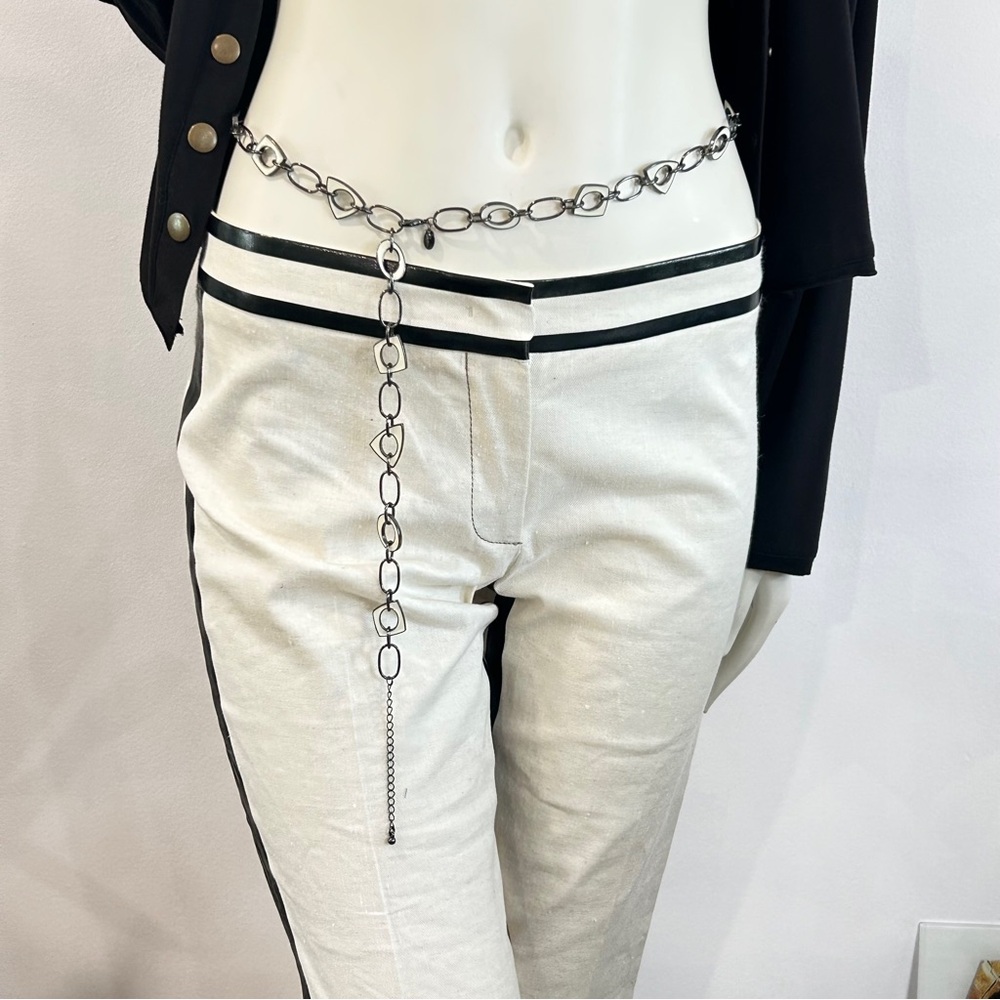 Enamel and Gun Metal Retro Style Chain Belt